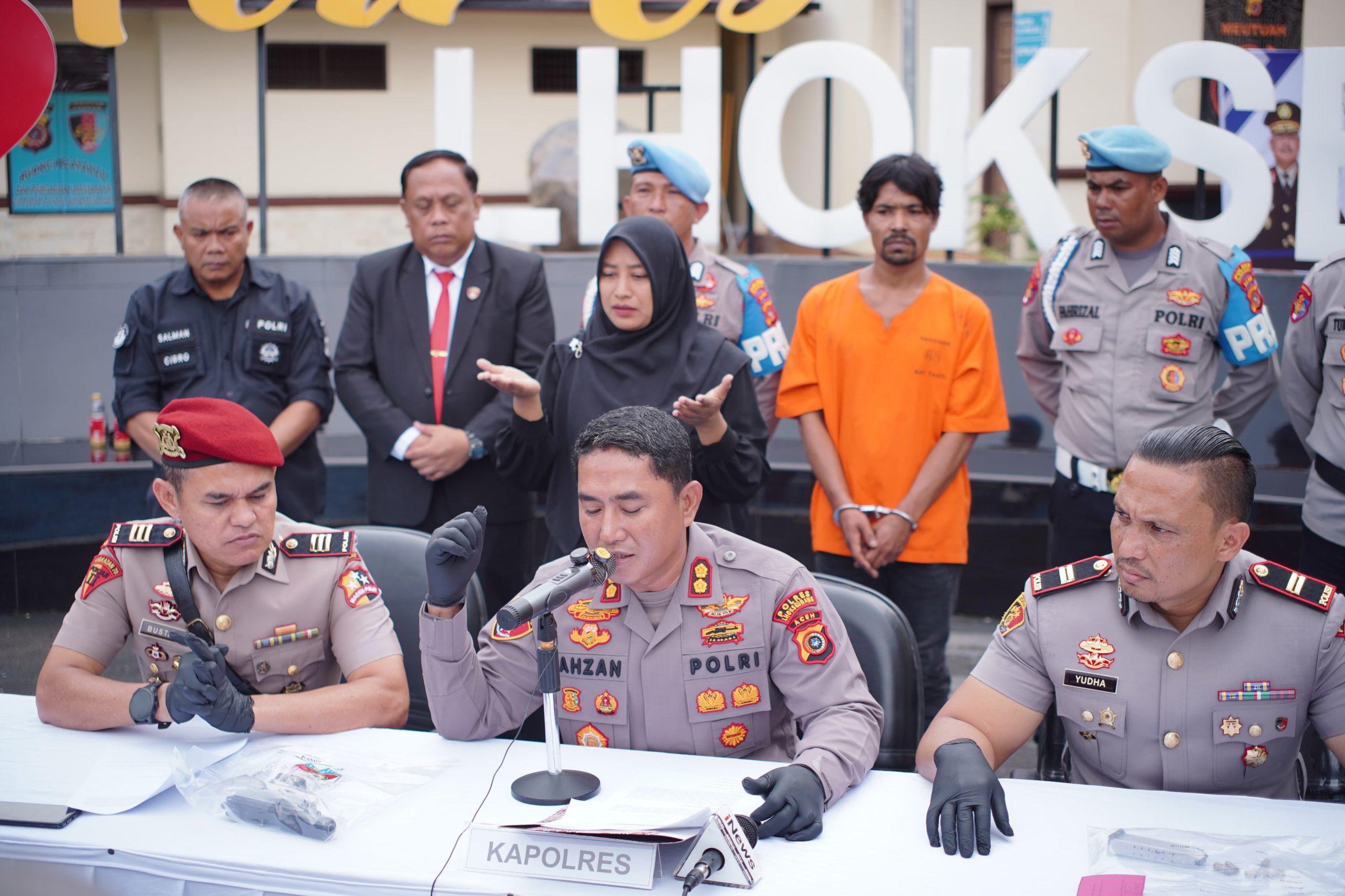 Polres Lhokseumawe Tangkap Pelaku Penembakan di Jembatan Cot Kumbang