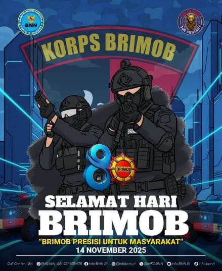 Usia ke-80, BNN Sampaikan Apresiasi untuk Korps Brimob: Tetap Presisi, Humanis, dan Siaga Melindungi Negeri