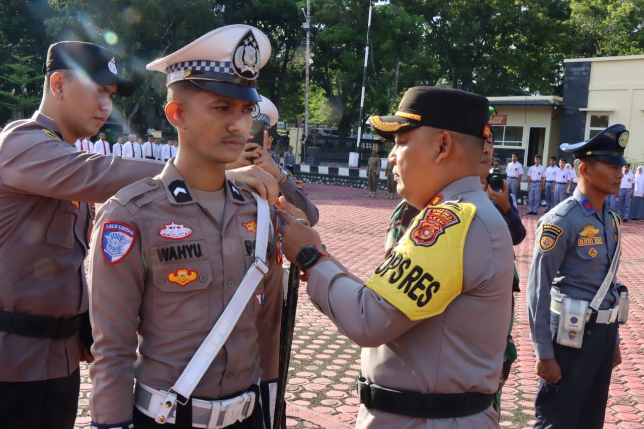 Polres Aceh Besar Laksanakan Apel Gelar Pasukan Operasi Zebra Seulawah 2025