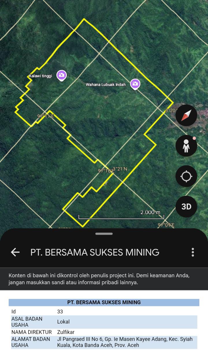 G-FoN Aceh: Pemerintah Jangan Jadi Penonton, Lahan Kebun Rakyat Samadua Harus Dilindungi dari Klaim IUP PT BSM