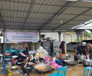 Distribusikan 44 Ton Logistik, BSI Beserta BSI Maslahat dan Warga Setempat Dirikan Dapur Umum di Langsa