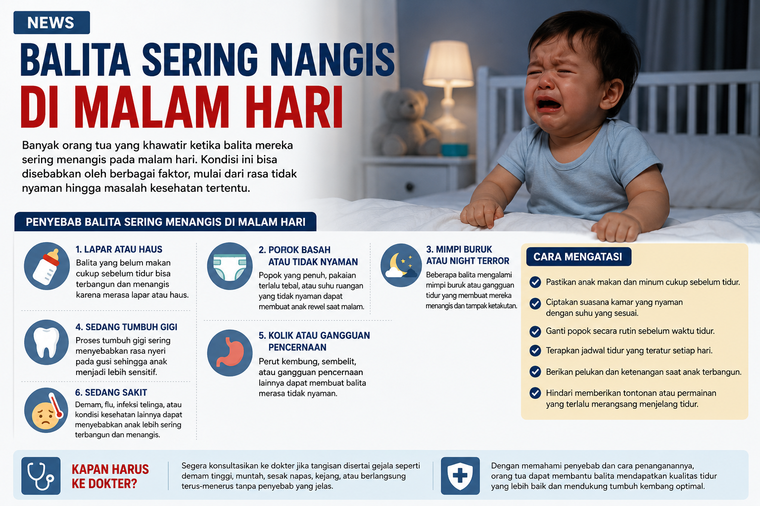 Balita Sering Menangis di Malam Hari