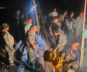 Kodim 0108/Agara percepat pembangunan jembatan di Kumbang Jaya