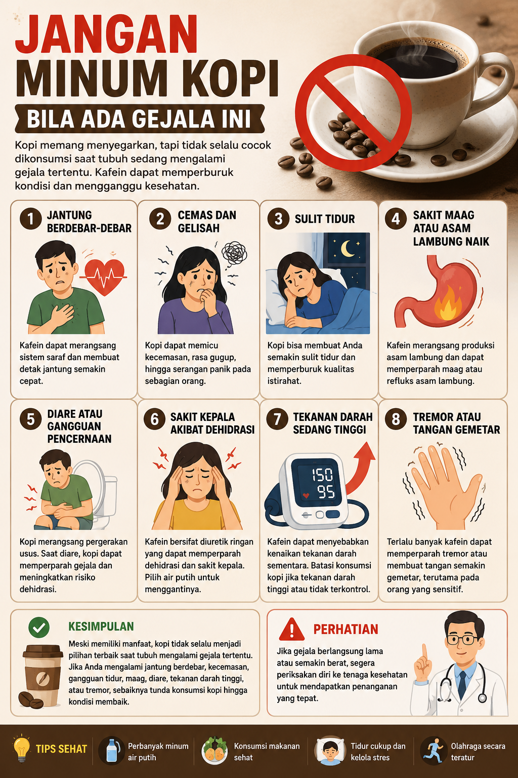 Jangan Minum Kopi Bila Mengalami Gejala Ini