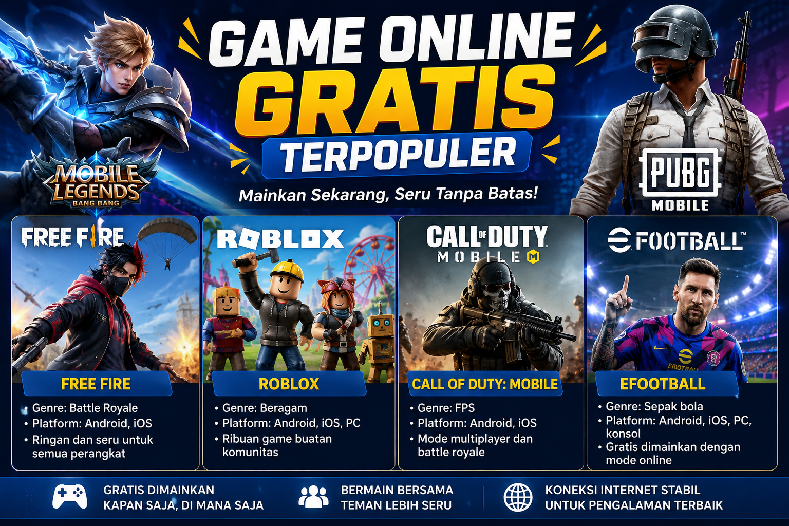 Game Online Gratis Terpopuler