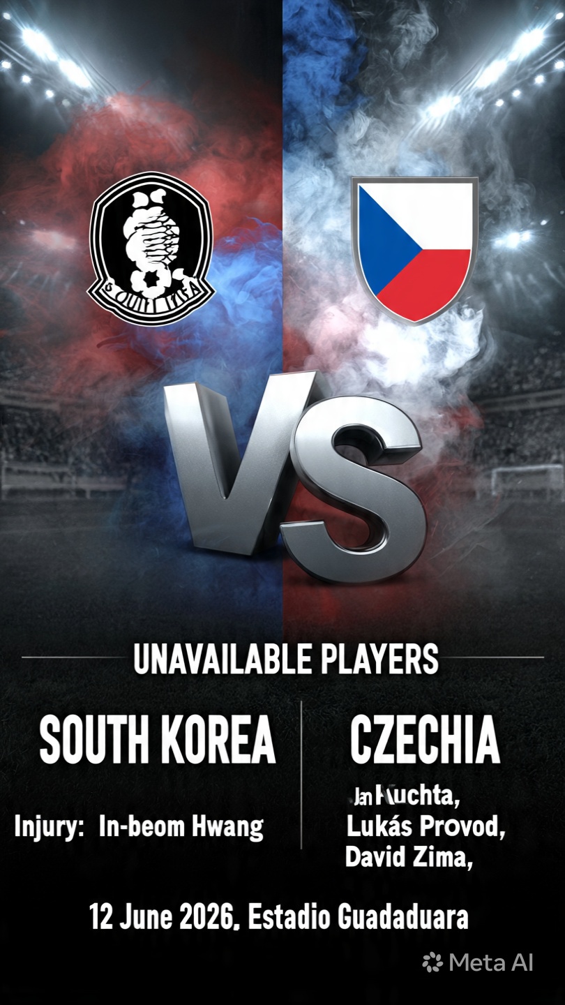 Daftar Cedera Skorsing Korea Selatan vs Republik Ceko  