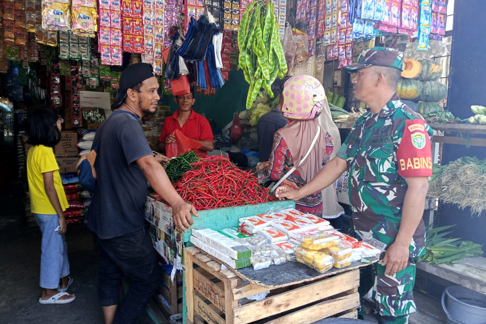 Babinsa Lakukan Monitoring Langsung