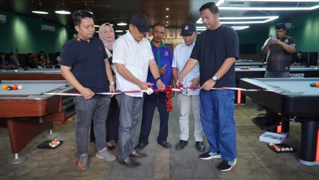 Qube Billiard Resmi Jadi Pusat Pelatihan Biliar Pertama di Banda Aceh