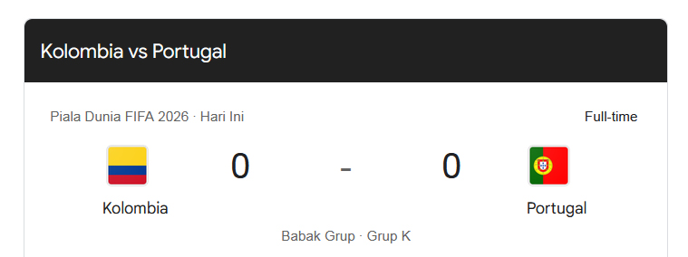 Kolombia vs Portugal