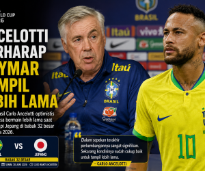 Ancelotti berharap Neymar tampil lebih lama, Pelatih Brasil Carlo Ancelotti berharap bisa memainkan Neymar lebih lama saat menghadapi Jepang pada babak 32 besar