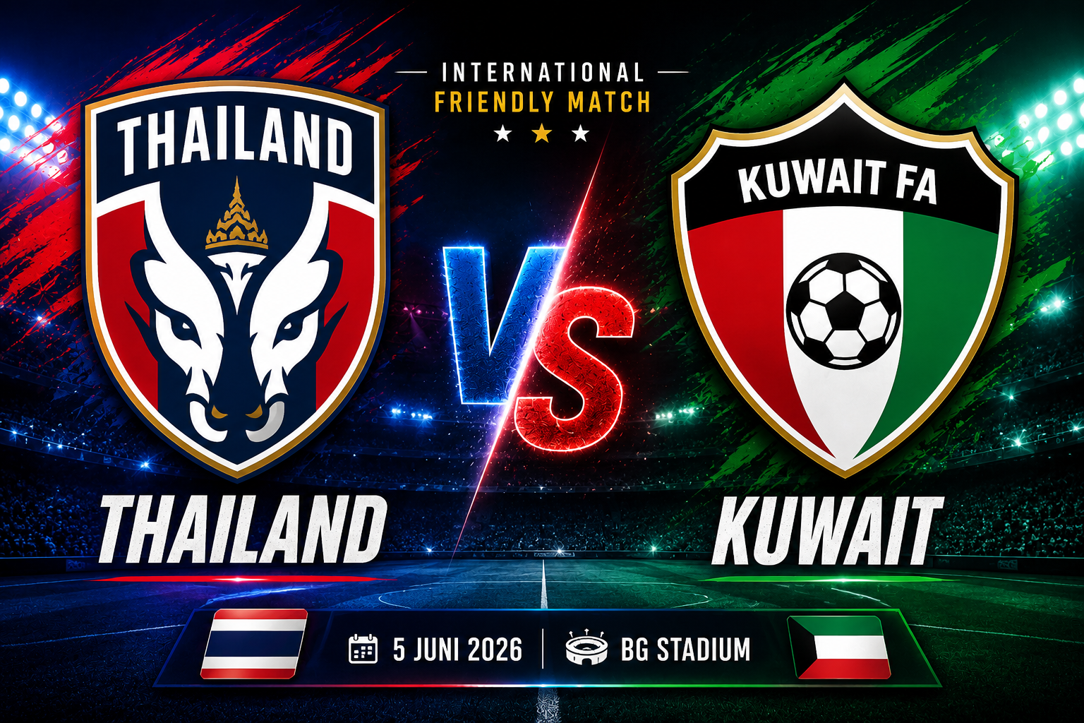 Prediksi Thailand vs Kuwait 5 Juni 2026