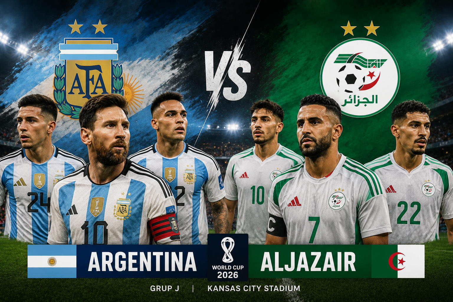 Daftar Cedera Tim Argentina vs Aljazair