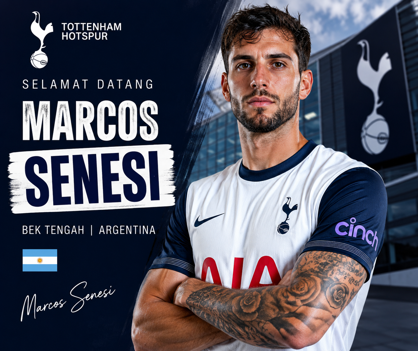 Marcos Senesi Masuk Skuad Argentina Piala Dunia 2026
