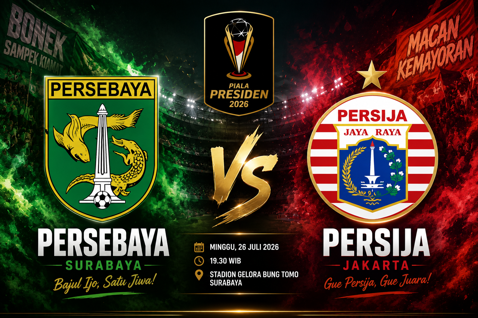 Prediksi Persebaya Surabaya vs Persija Jakarta 26 Juli 2026