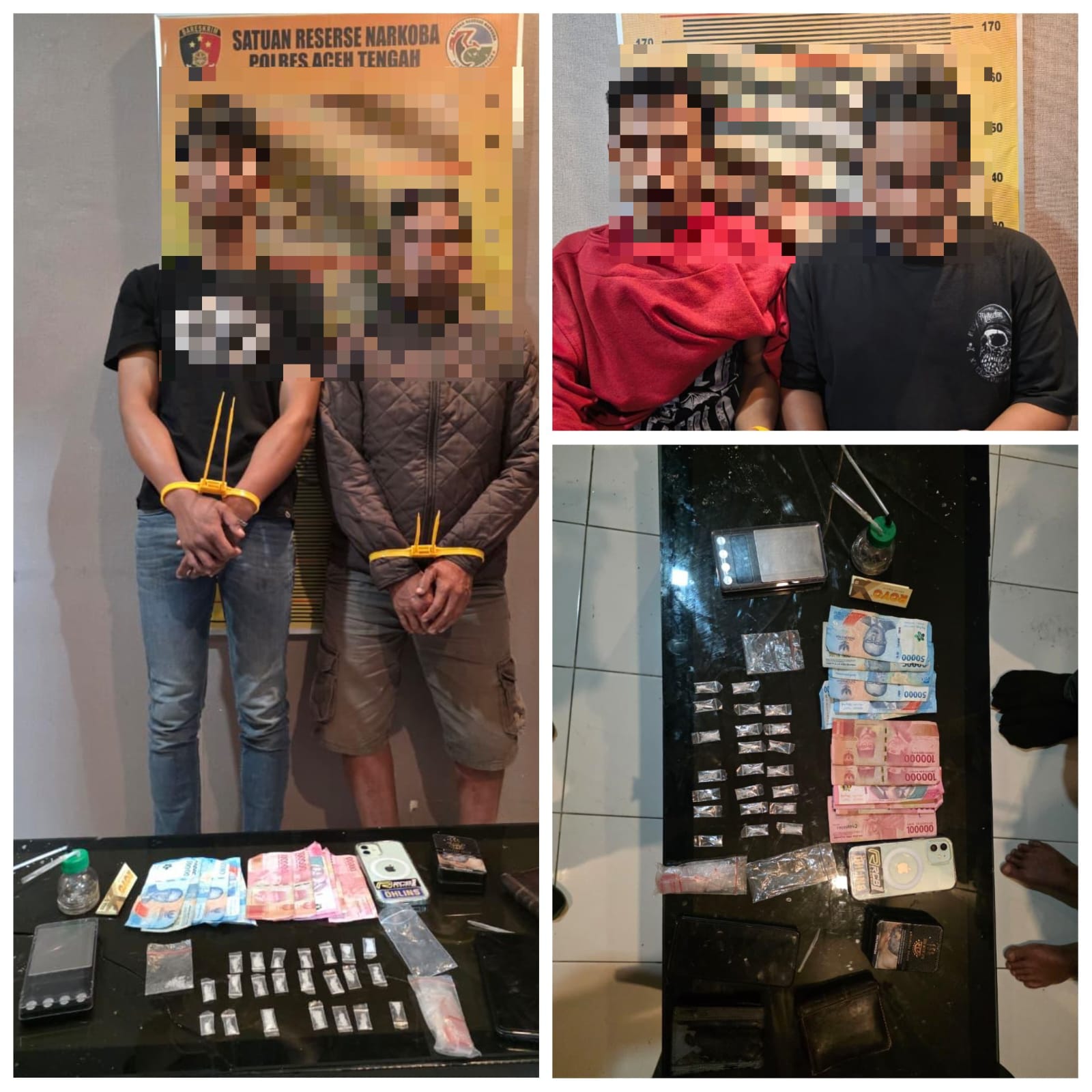 Empat Pelaku Ditangkap Bersama Puluhan Paket Sabu