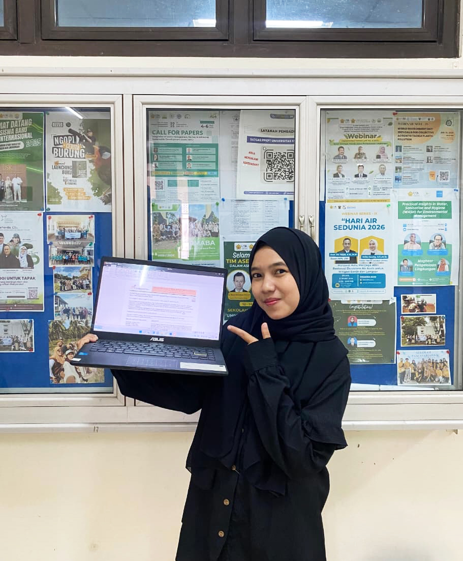 Publikasikan Riset di Jurnal Scopus Q2, Mahasiswi Fast Track USK Raih Apresiasi Bebas Sidang Tesis