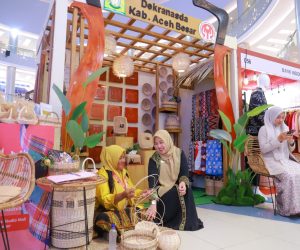Ketua Dekranasda Aceh Besar Tinjau Stand Pameran