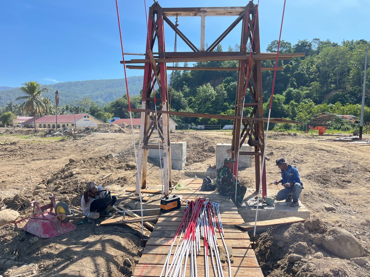 Progres Jembatan Garuda Tahap III di Aceh Tengah Capai 65,28 Persen