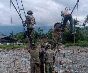 Kodim 0108/Agara Kebut pembangunan Jembatan Gantung