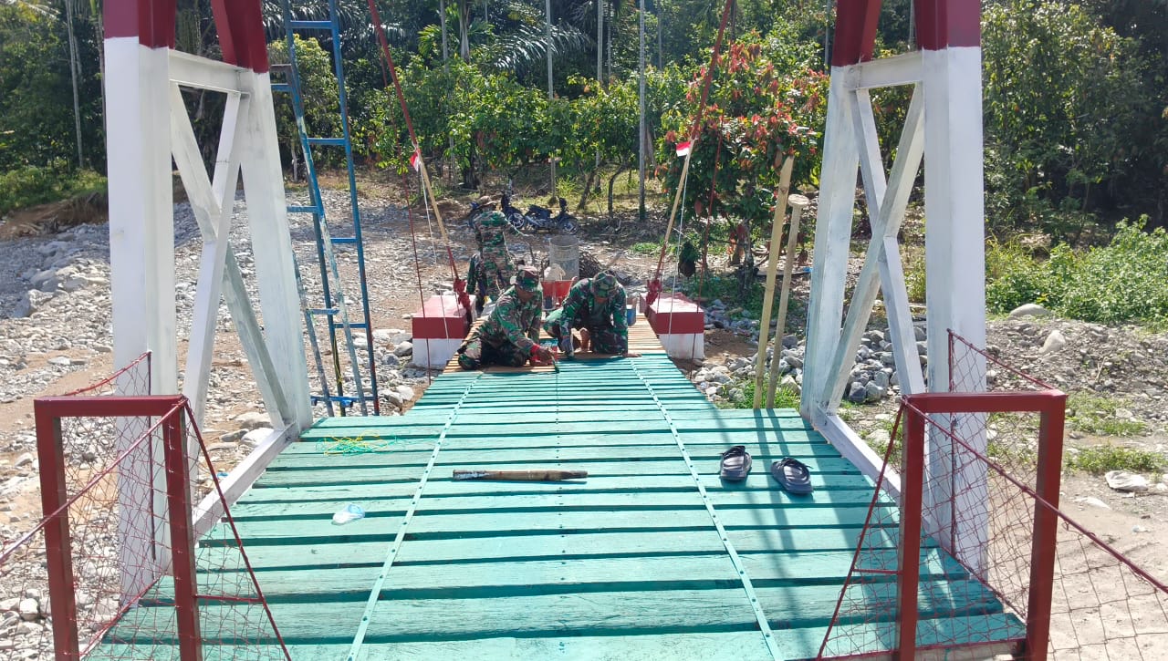 Jembatan Gantung Perintis Garuda Tahap Finishing