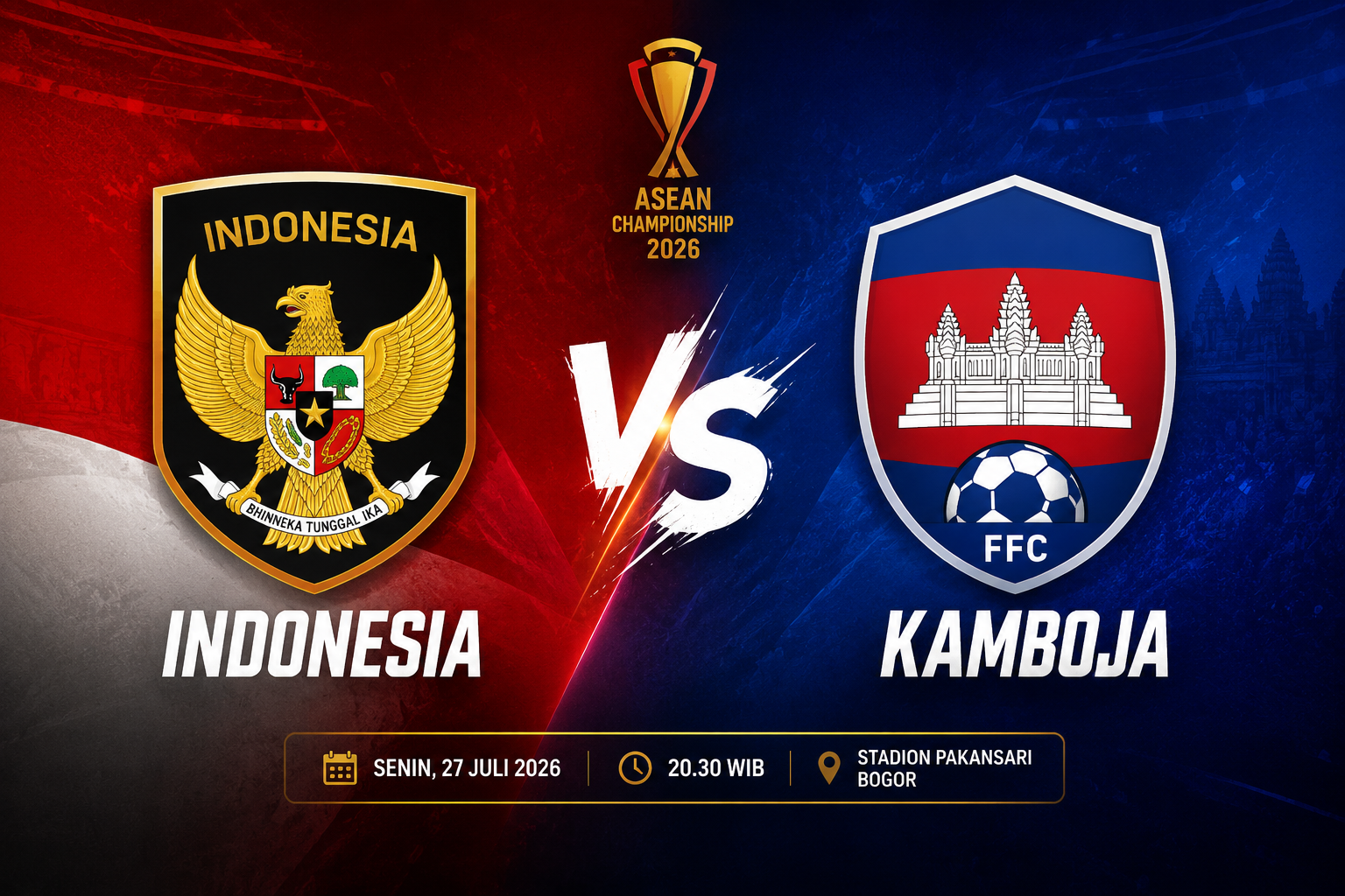 Prediksi Indonesia vs Kamboja 27 Juli 2026