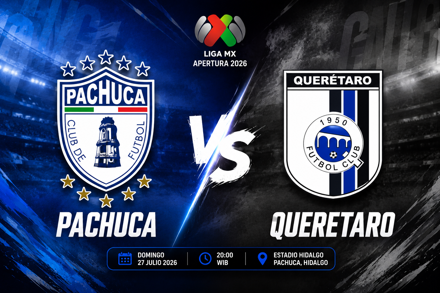 Prediksi Pachuca vs Queretaro 27 Juli 2026