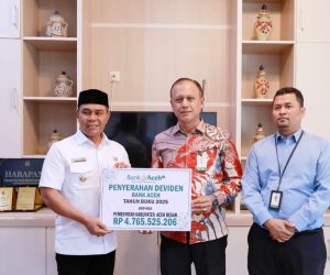 Bupati Ini Terima Dividen Bank Aceh Syariah Rp4,76 Miliar
