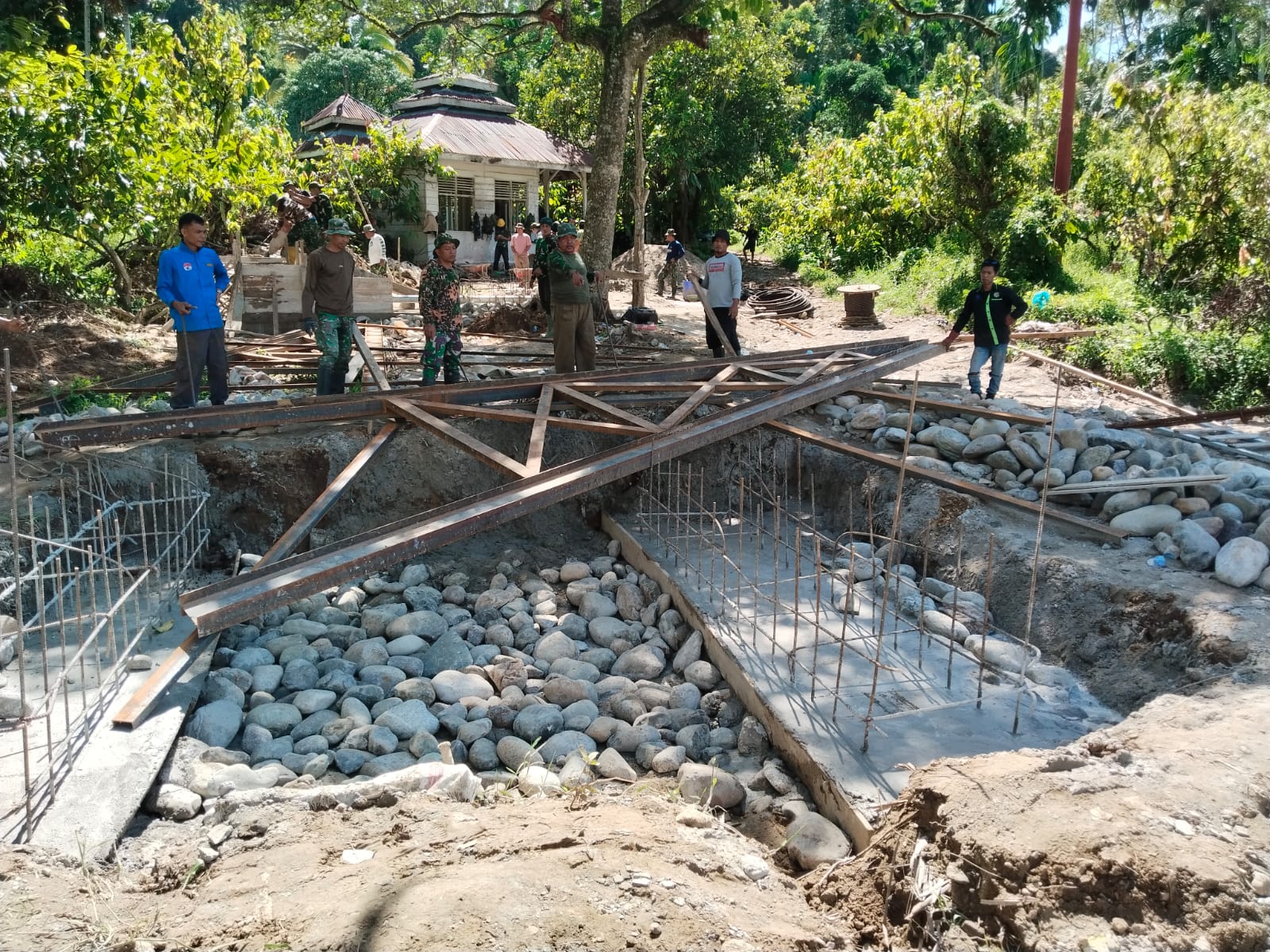 Cor Pondasi Blok Angkur Jembatan Gantung